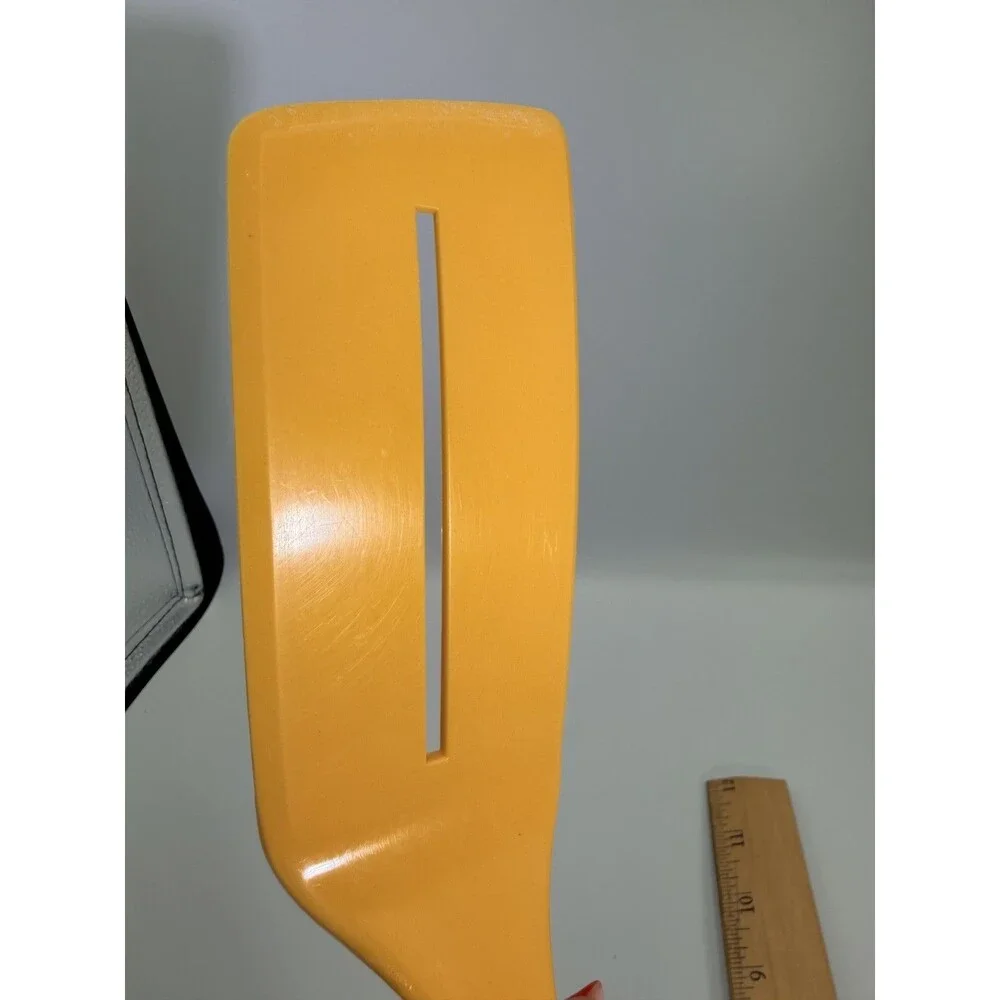 Foley Vintage Yellow Slotted Spatula Turner Kitchen Utensil Plastic 12
